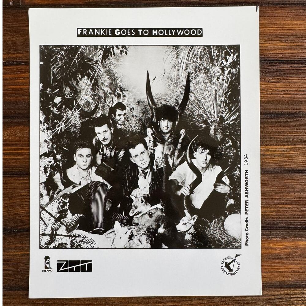 Frankie Goes To Hollywood Press Photo 8x10 Black White 1980s English Rock LGBTQ